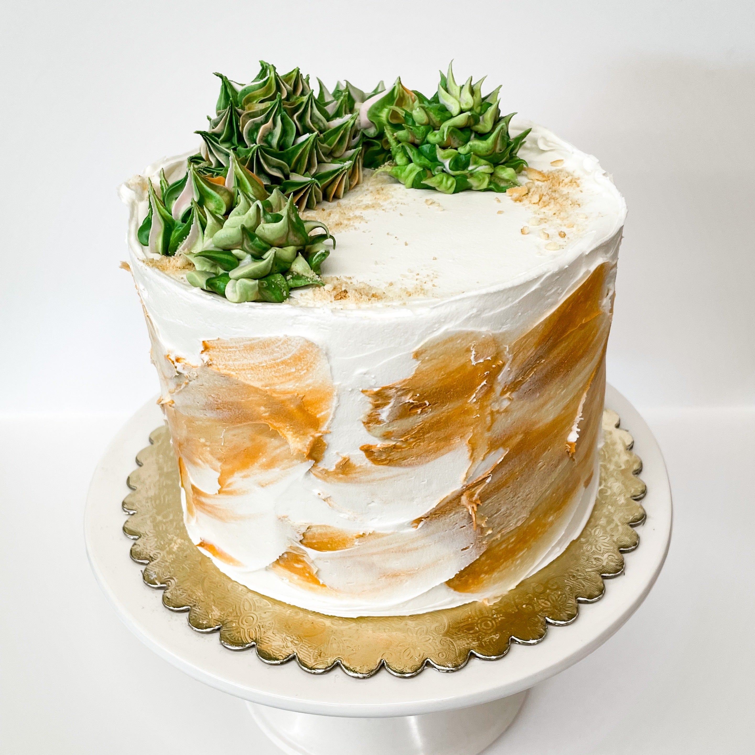 Trefzger's Decorated Cake with Piped Succulents — Trefzger's Bakery